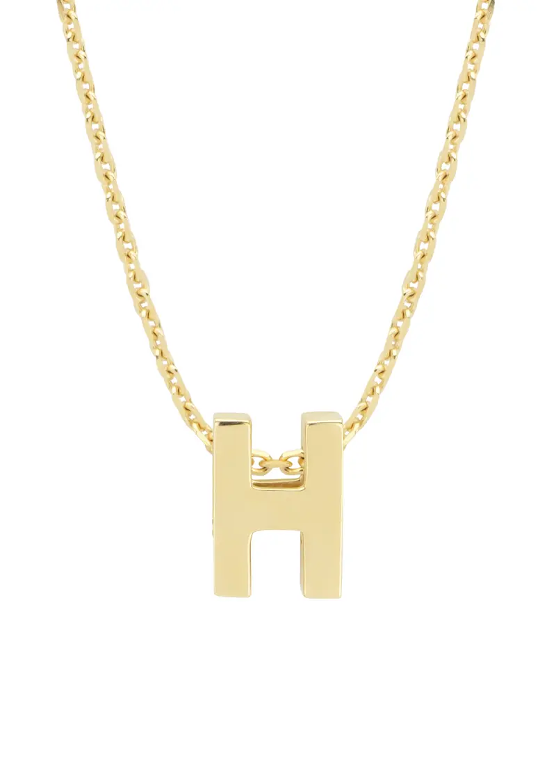 Geelgouden hanger H, Alphabet