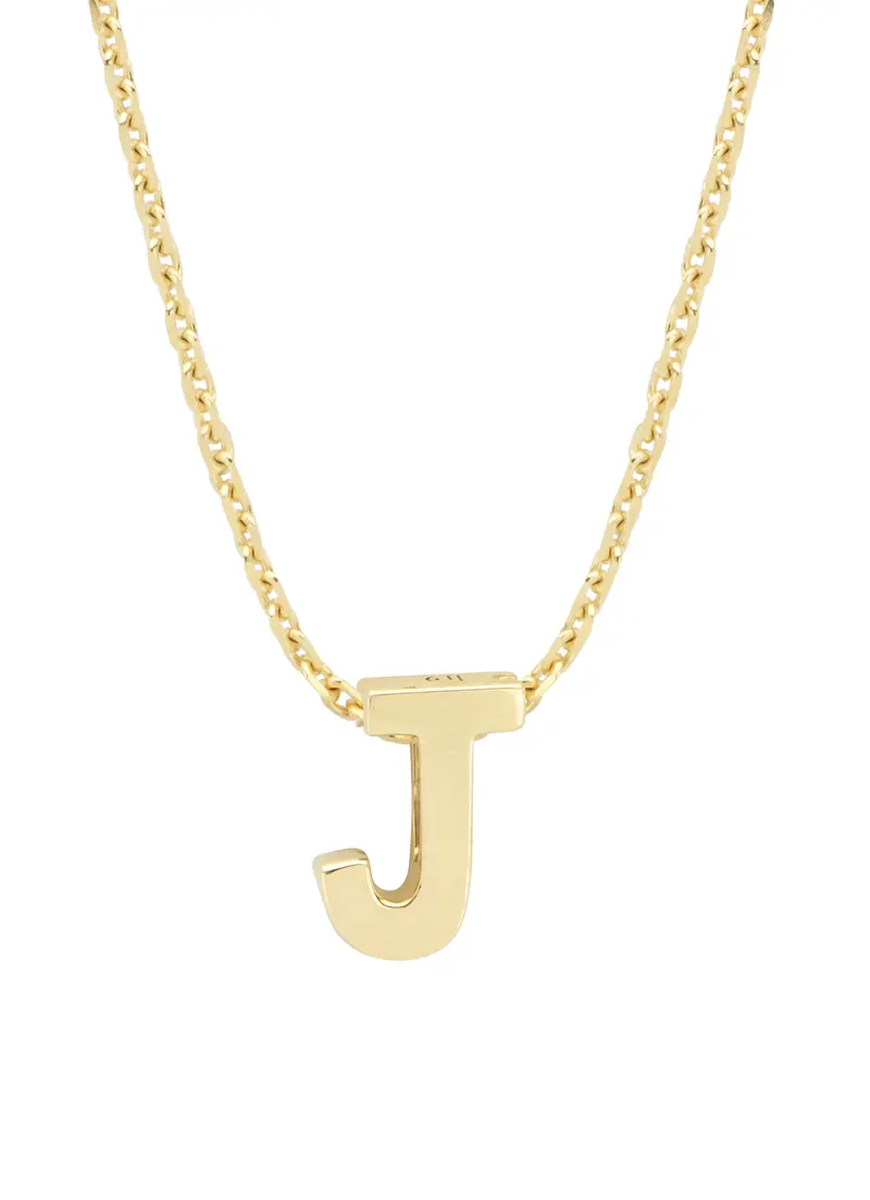 Geelgouden hanger J, Alphabet