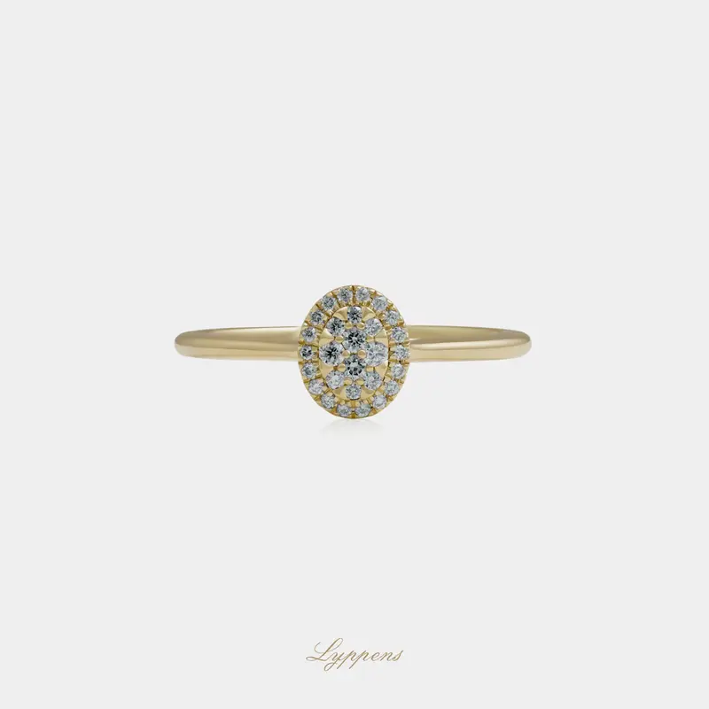 Geelgouden ring met diamant