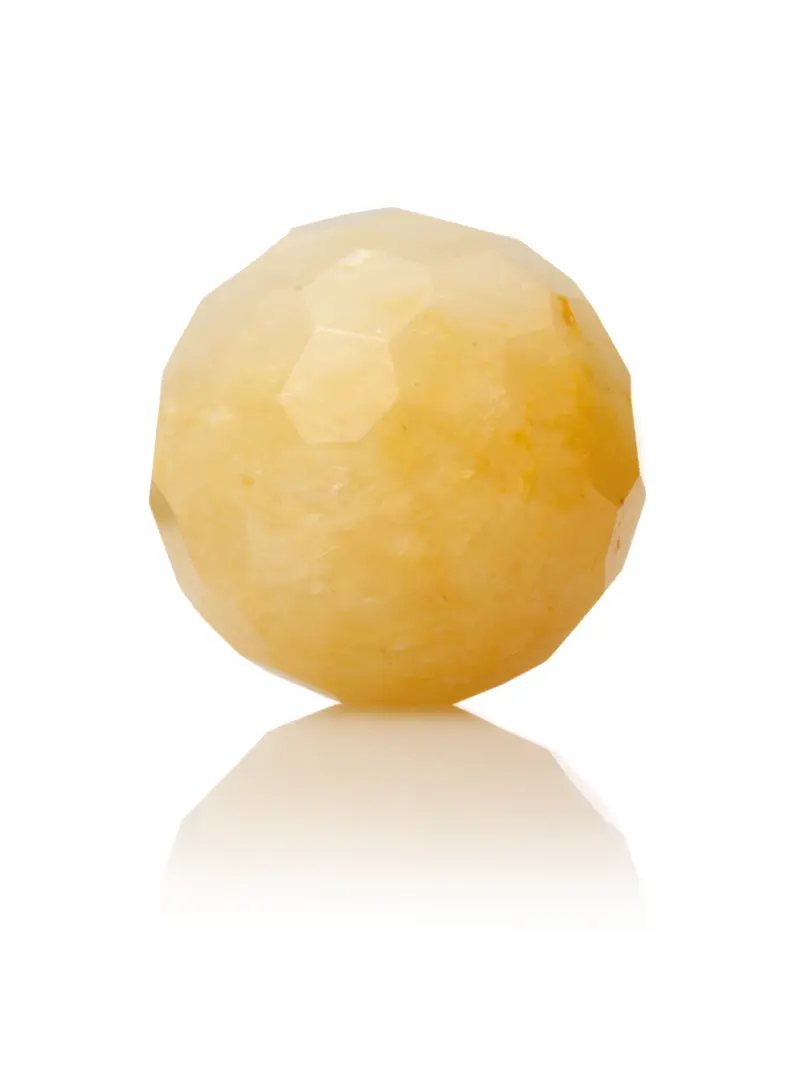 Gemstone - Yellow Jade - Facet 20mm