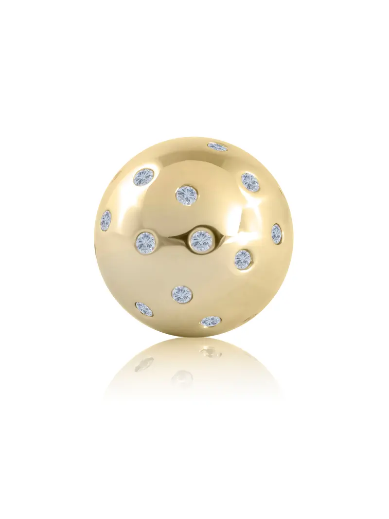 Gold - Flush set - Clear CZ