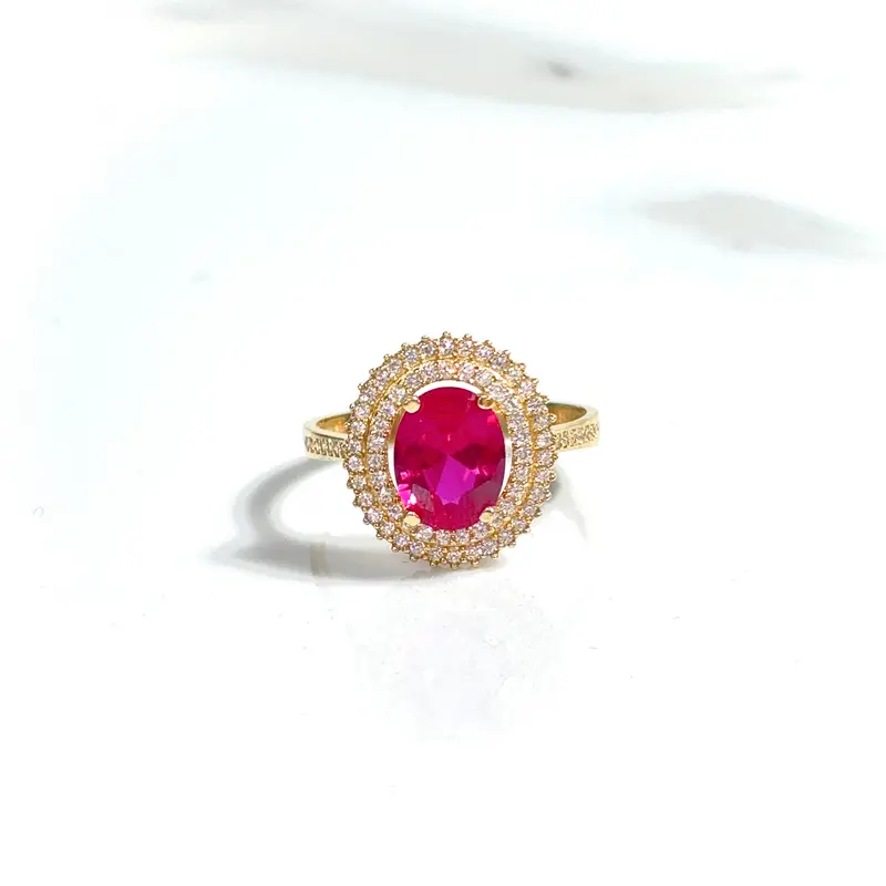 Golden Emerald Ring - 18 carat gold