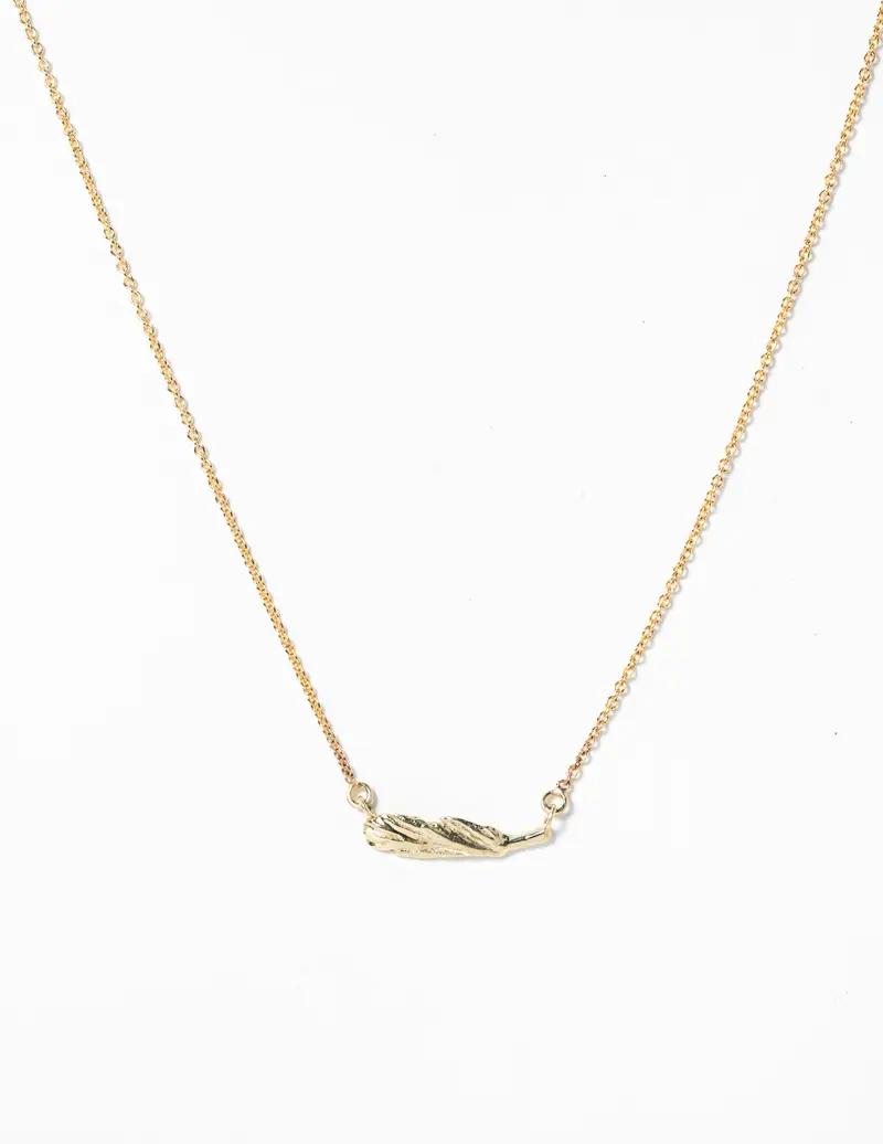 Gouden ketting met grashalm