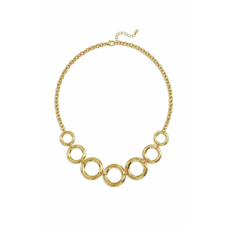Gouden ketting met grote statement cirkels