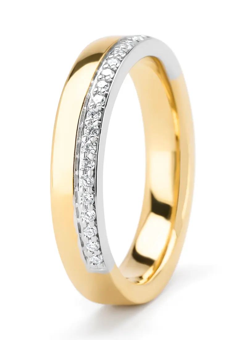 Gouden ring, 0.14 ct diamant, Wedding