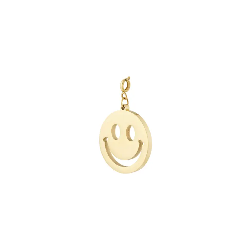 Gouden smiley bedel