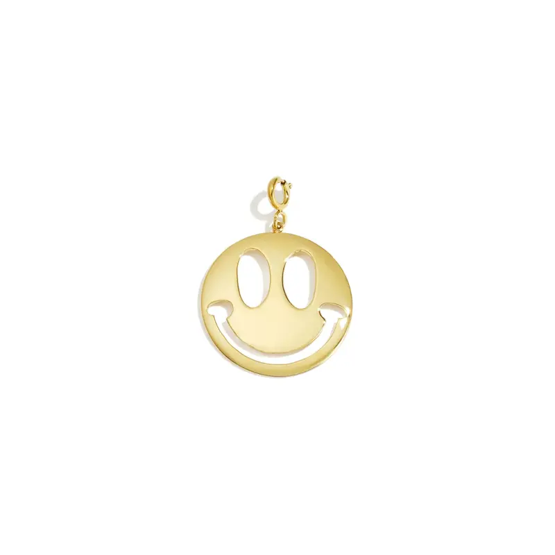 Gouden statement smiley hanger