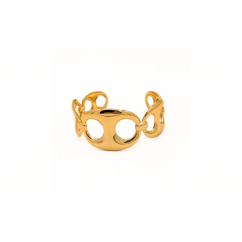 Gouden varkensneus bangle armband