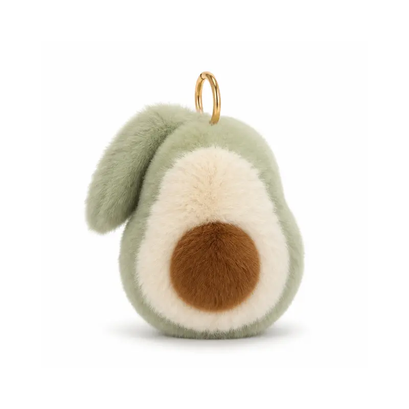 Groene avocado pompon tashanger