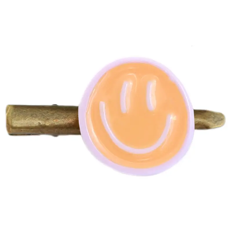 Haarclip smiley orange lilac