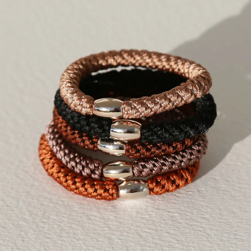 Haarelastiekjes set copper