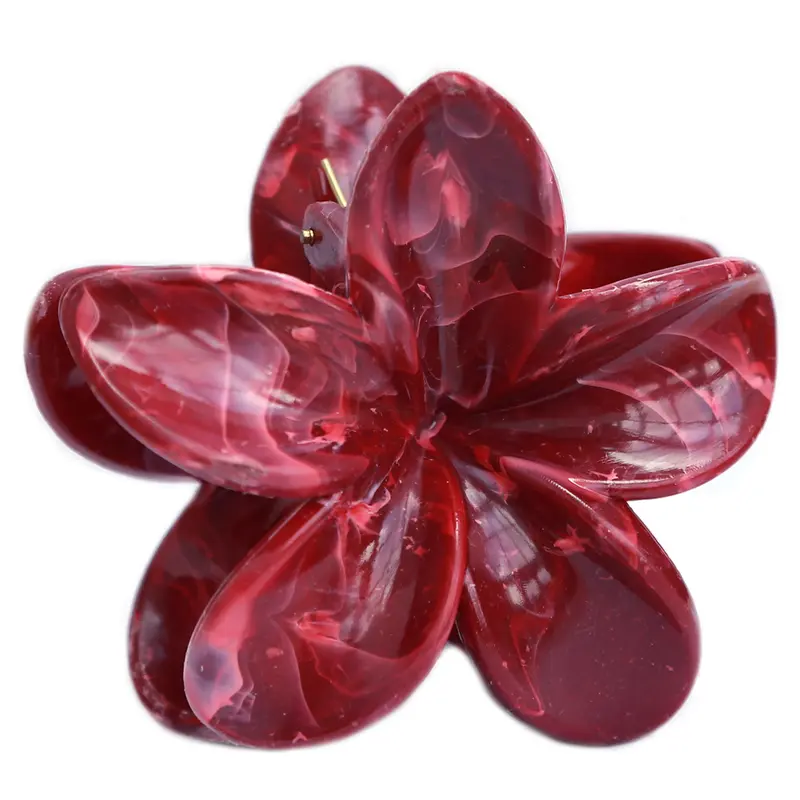 Haarklem bloem burgundy