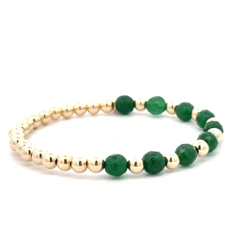 Half mix green gold coloured