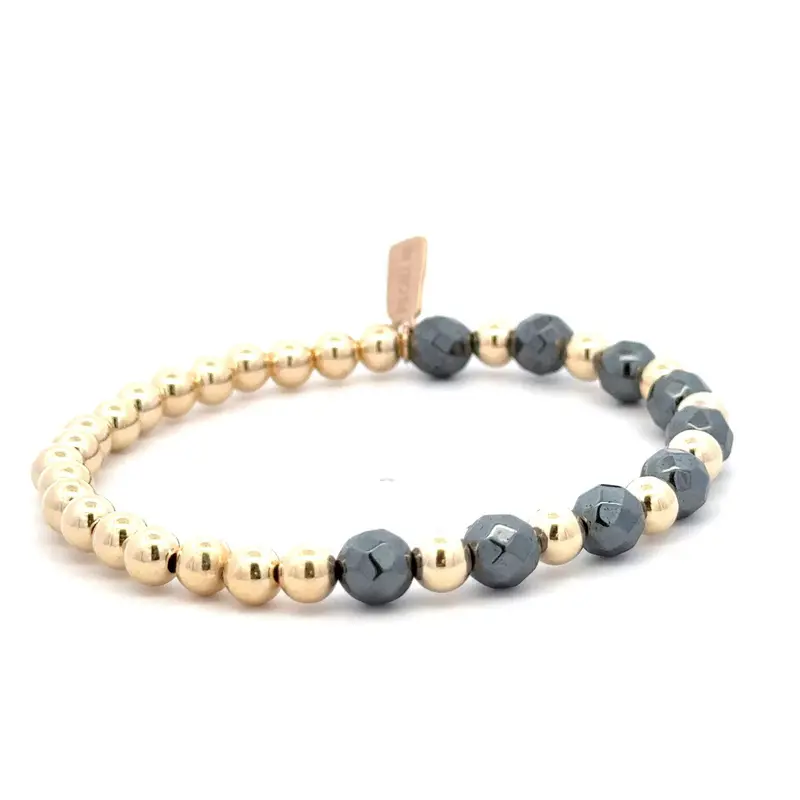 Half mix grey gold coloured