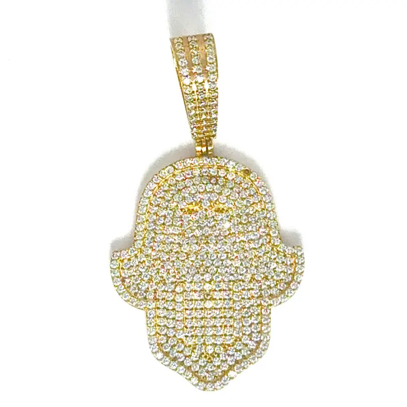 HAMSA HAND PENDANT - 14K