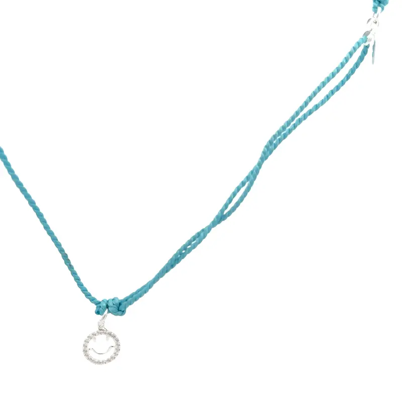 Happy cord blue light silver