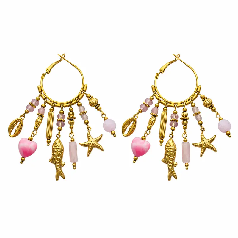 Happy fishy hoops oorbellen
