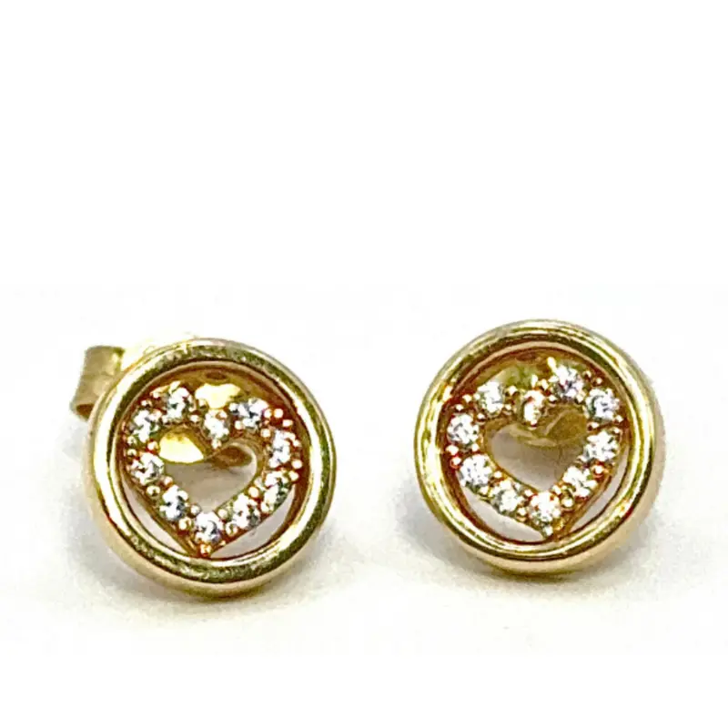 HEART EARRINGS - 14K