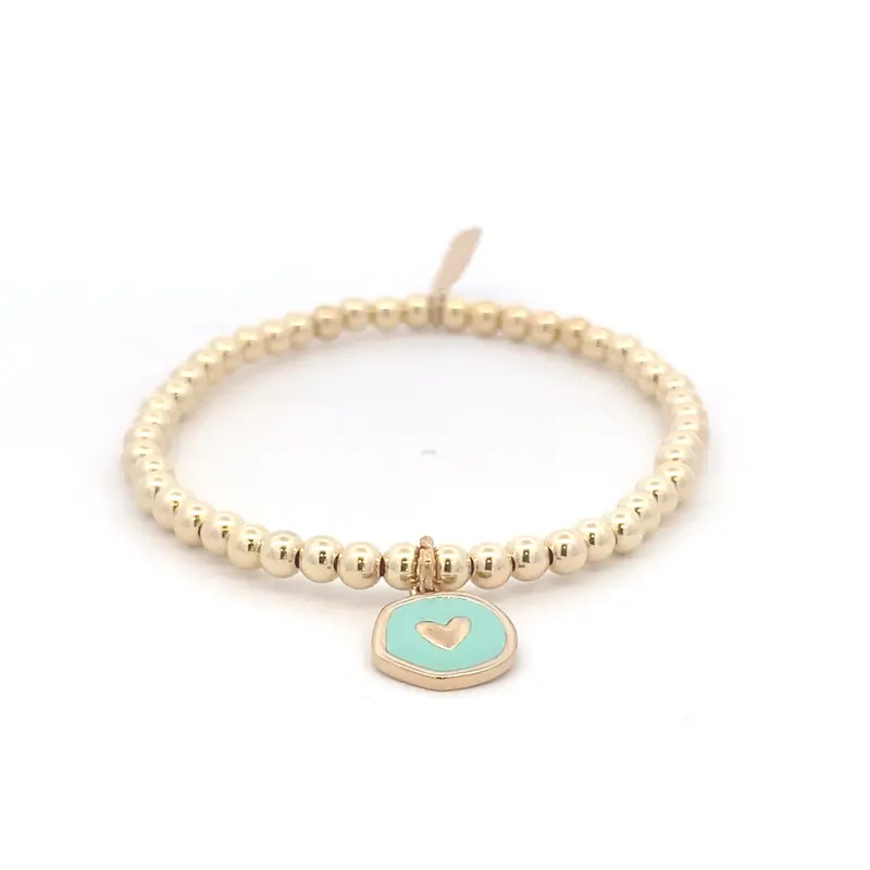 Heart hang mint gold coloured