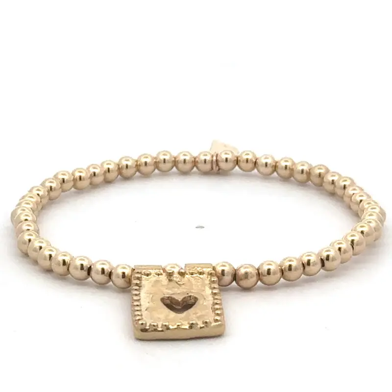 Heart open gold coloured