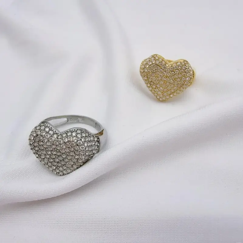 Heart strass ring