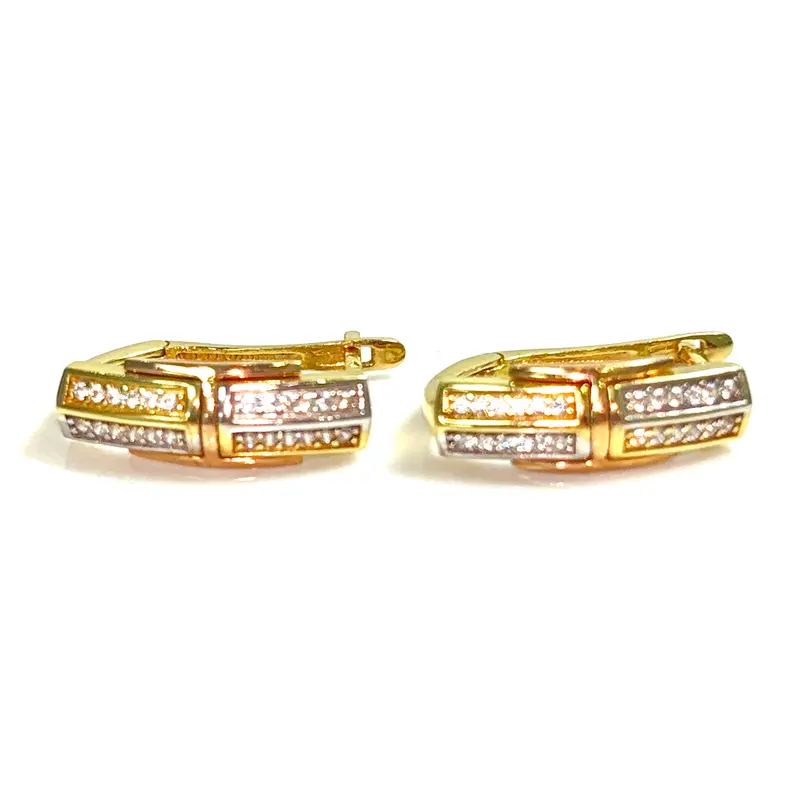 Hinged Gemstone Earrings - 14 carat gold