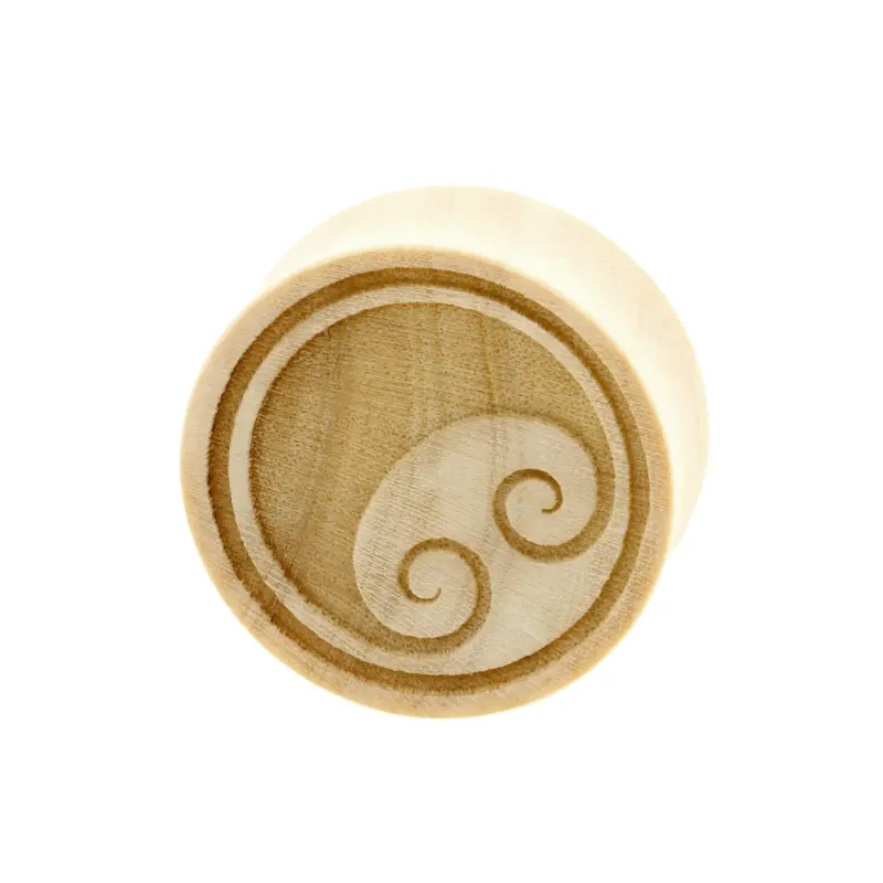 Houten Double Koru - Crocodile Licht Bruin