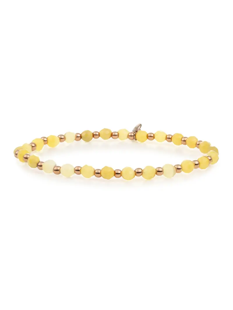 Interstellar Armband Yellow Jade Rose Gold