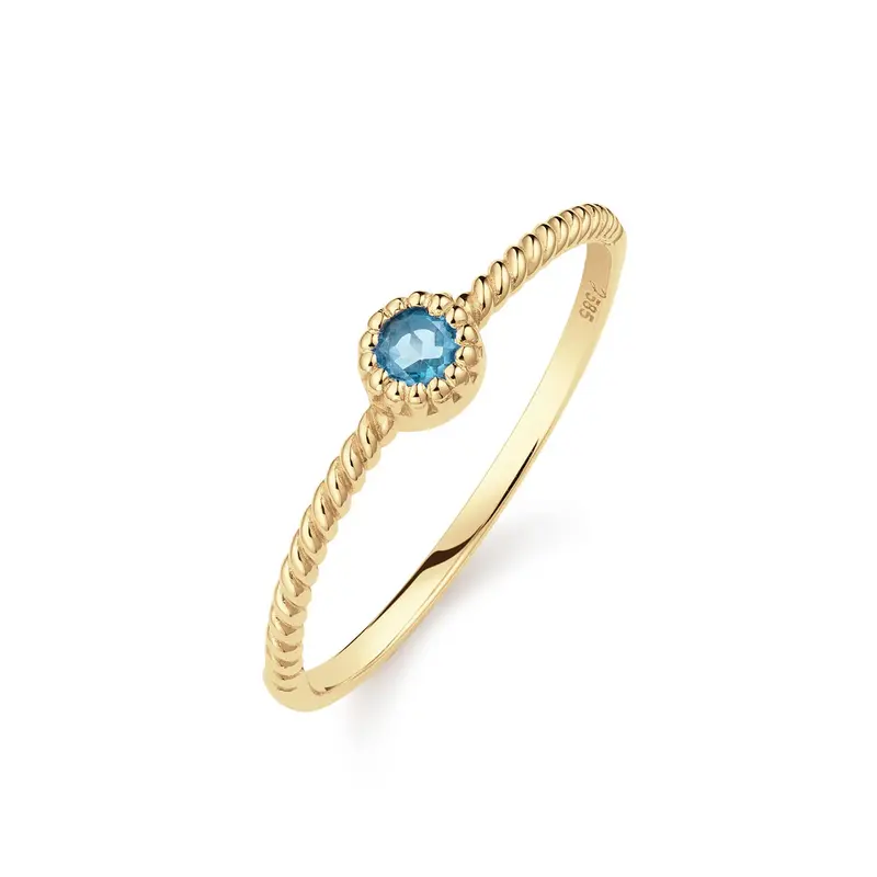Jackie Grimaldi Blue Topaz Ring