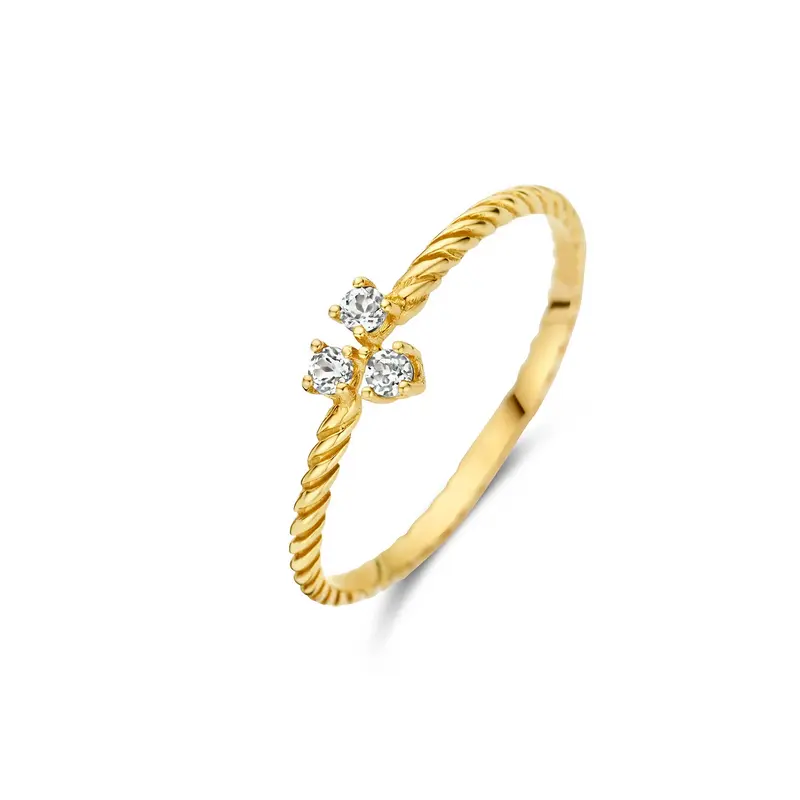 Jackie Triangle WhiteTopaz Ring