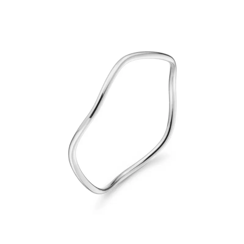 Jackie Wavy Ring White Gold