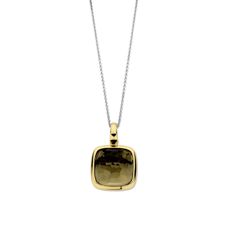 Kaki Cushion Ketting met hanger