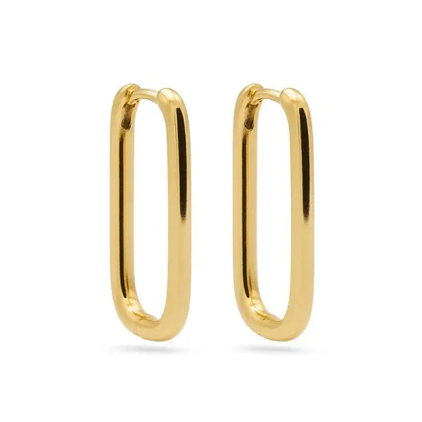 Karma Oorbellen Plain Hinged Hoops Round Square 20MM
