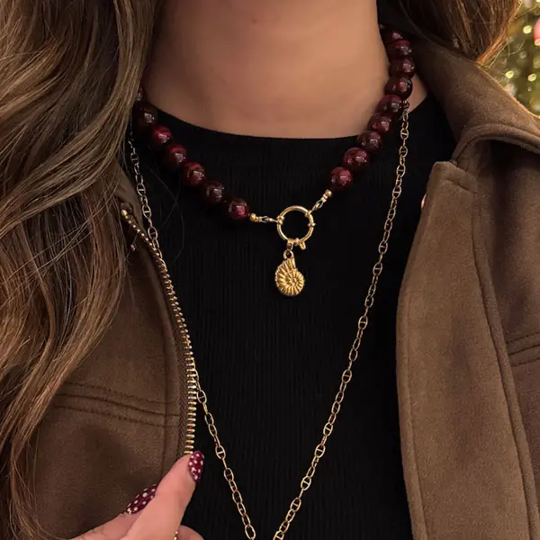 Ketting Burgundy red