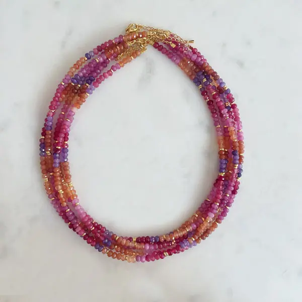 Ketting Dipdye Roze goud