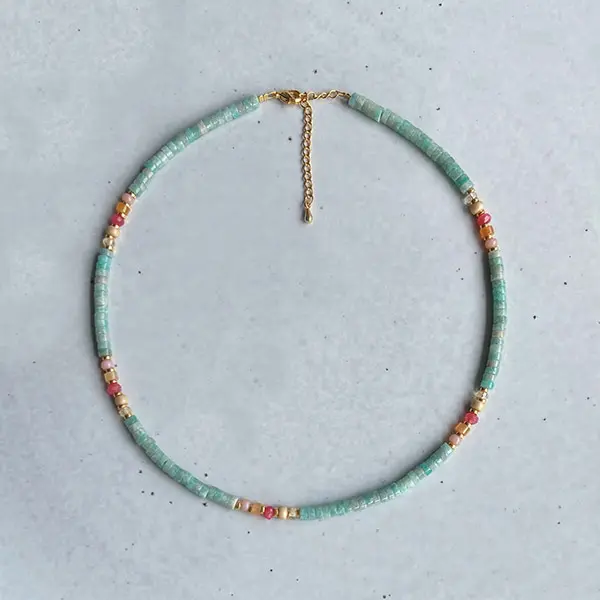 Ketting Indy green Amazonite