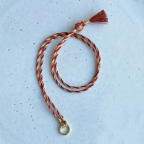 Ketting Koord Twisted Burgundy