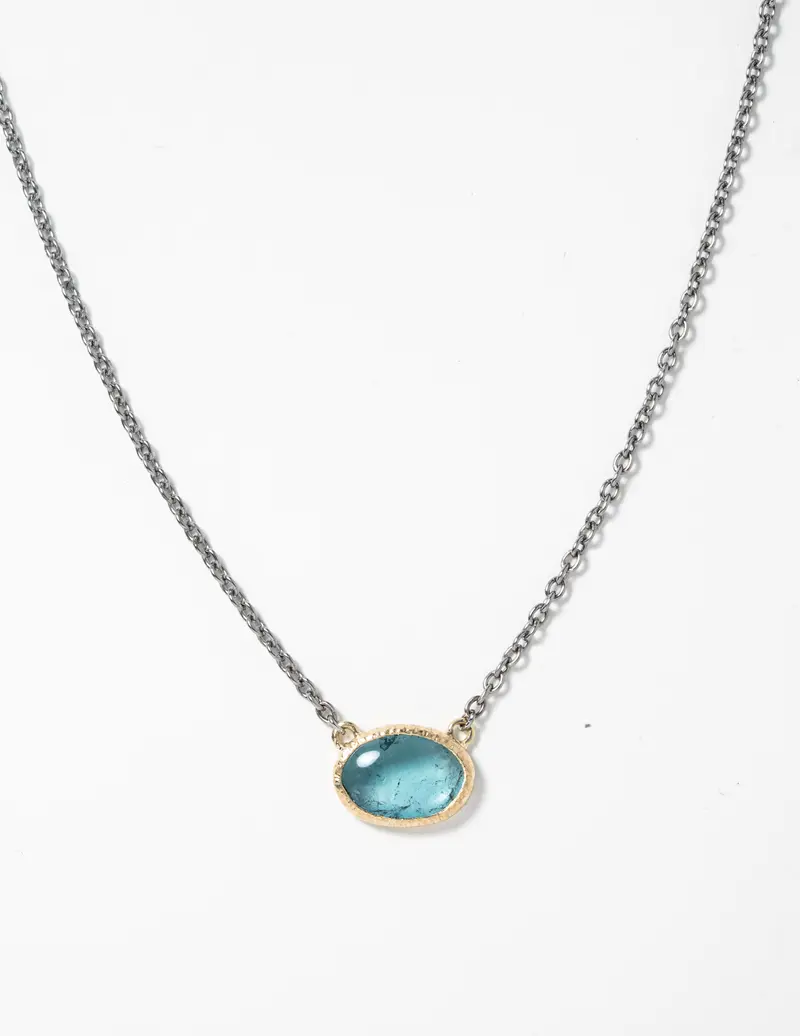 Ketting met aquamarijn