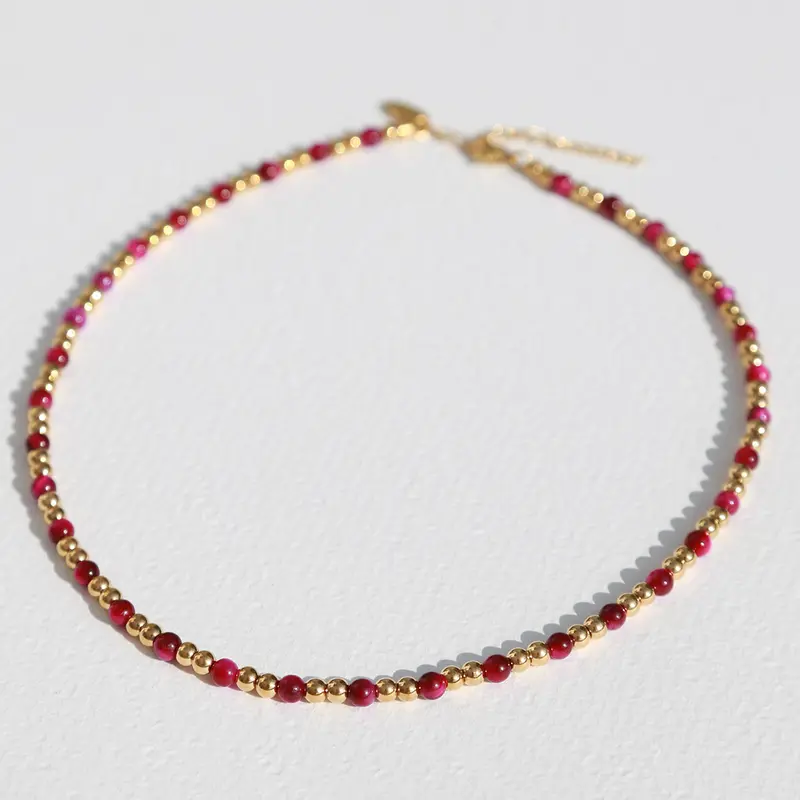 Ketting Moraira cerise steen