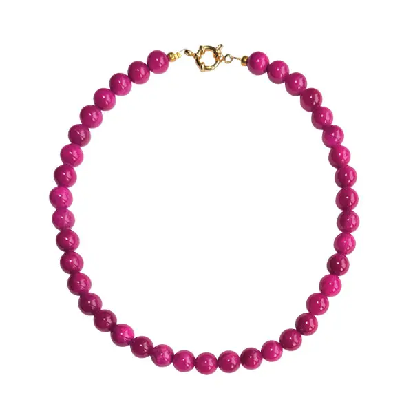 Ketting Raspberry pink ronde kralen