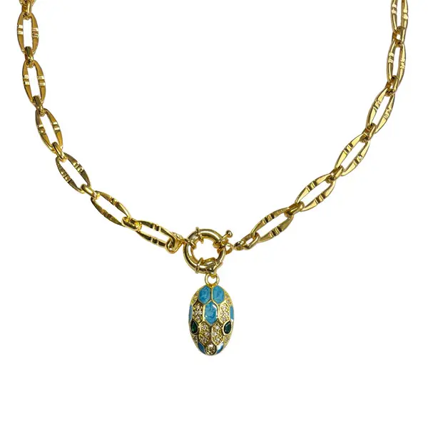 Ketting schakel Snake Blauw