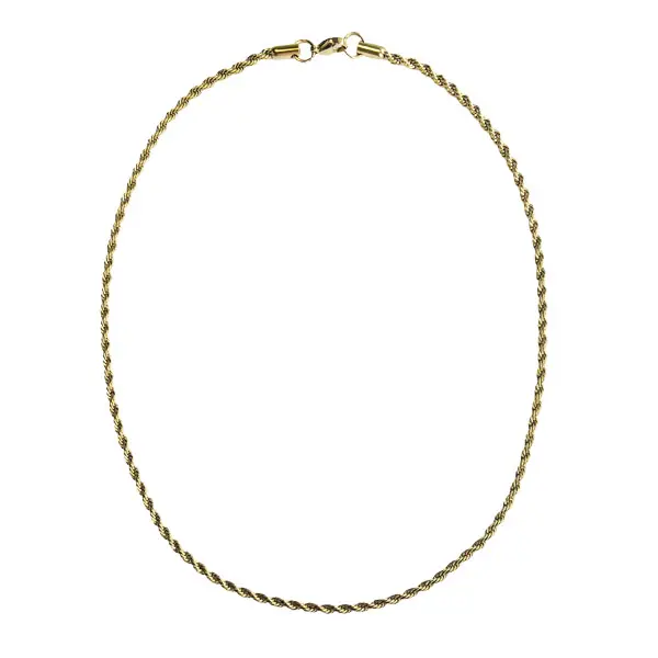 Ketting stainless steel goud twisted