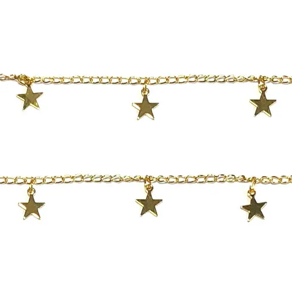 Ketting sterretjes verguld goud