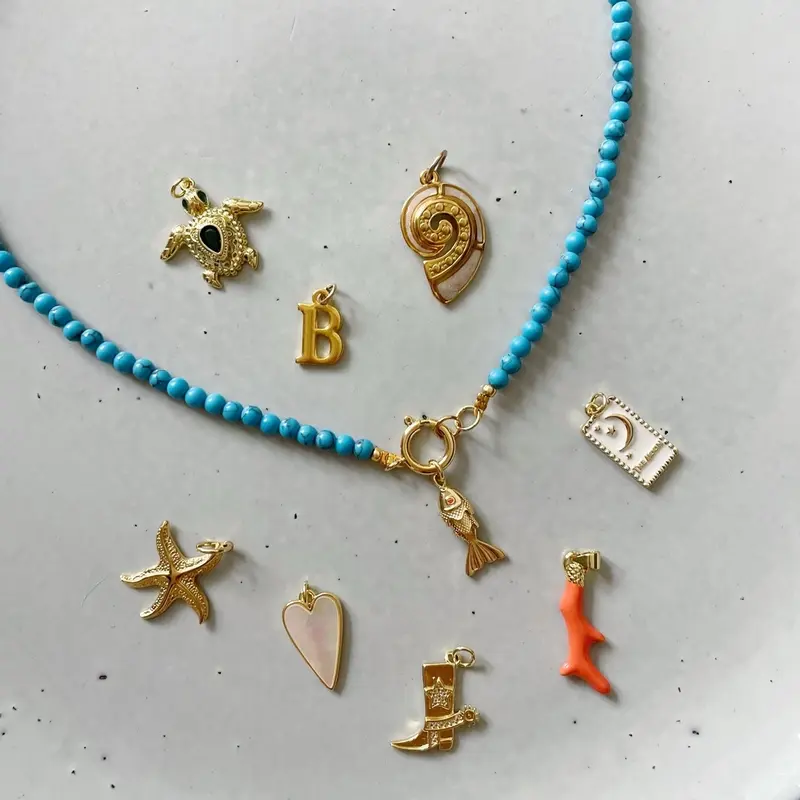 Ketting turkoois goud