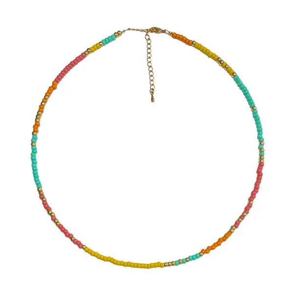 Korte kralenketting Yellow Orange Summer