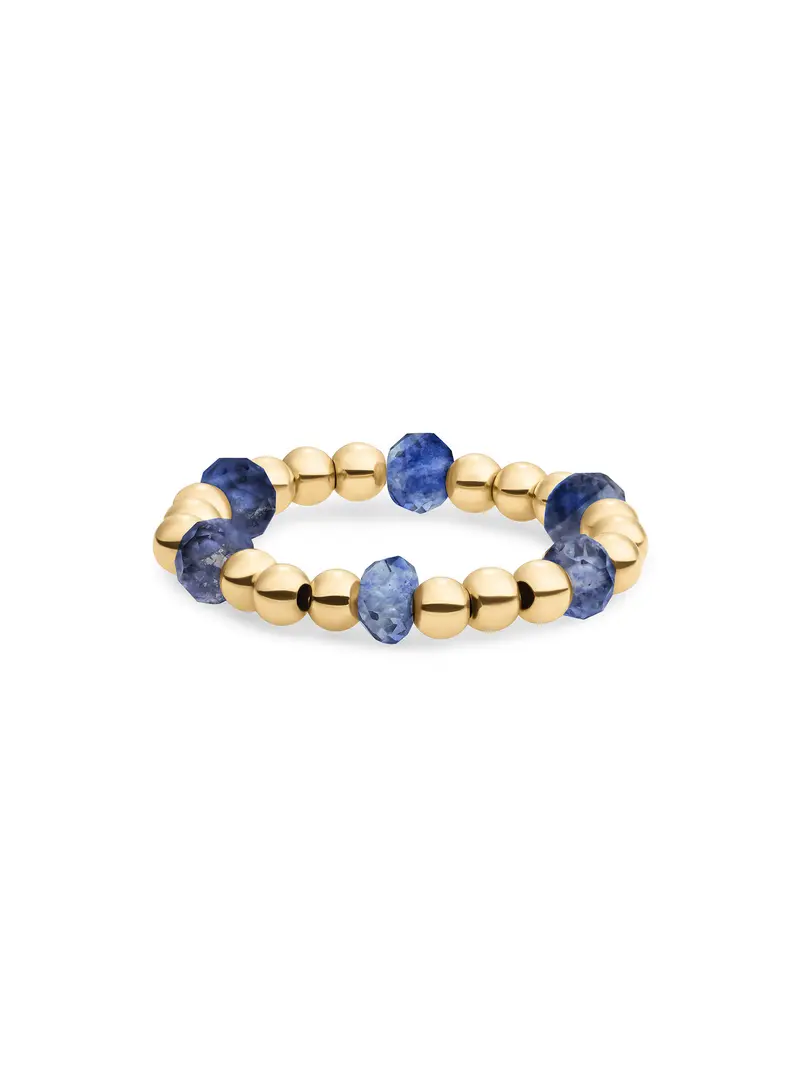 Kralen Ring Facet Roundel Sodalite