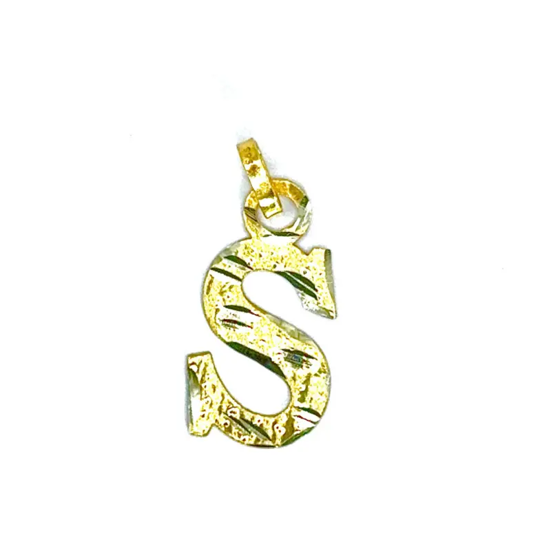 LETTER PENDANT - DIAMOND CUT - 14K