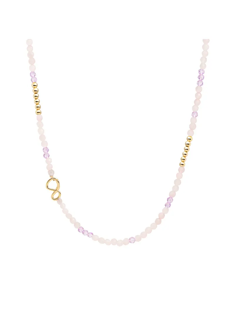Link Ketting Rose Quartz | Violet Quartz