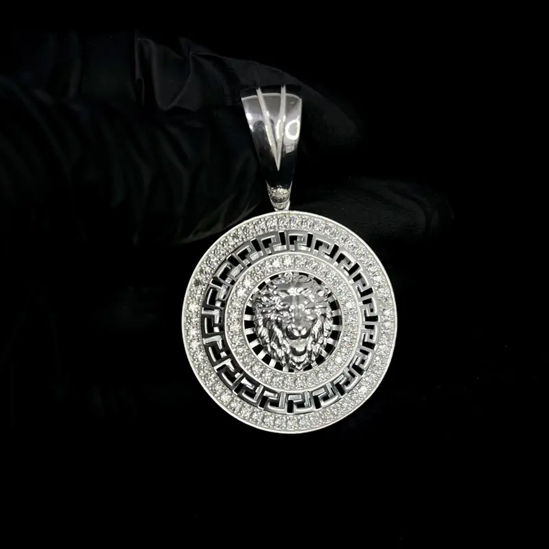 Lion Pendant Round - Silver 925 - 253