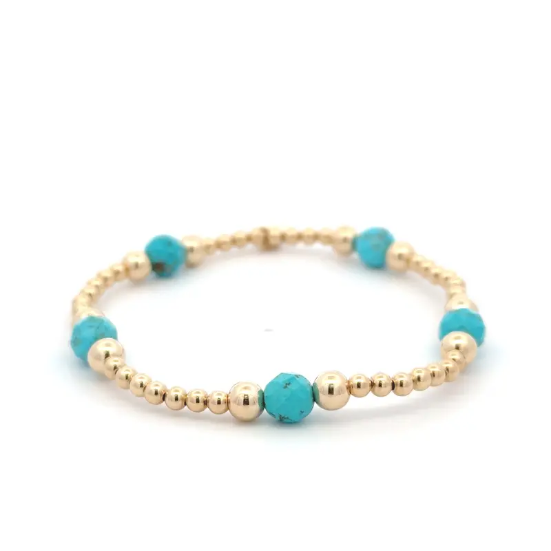 Lola 5 turquoise gold coloured